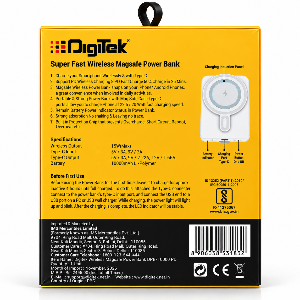 Snap. Charge. Go. – Digitek 10000mAh MagSafe Power Bank with 20W Fast Charging & 15W Wireless Power
